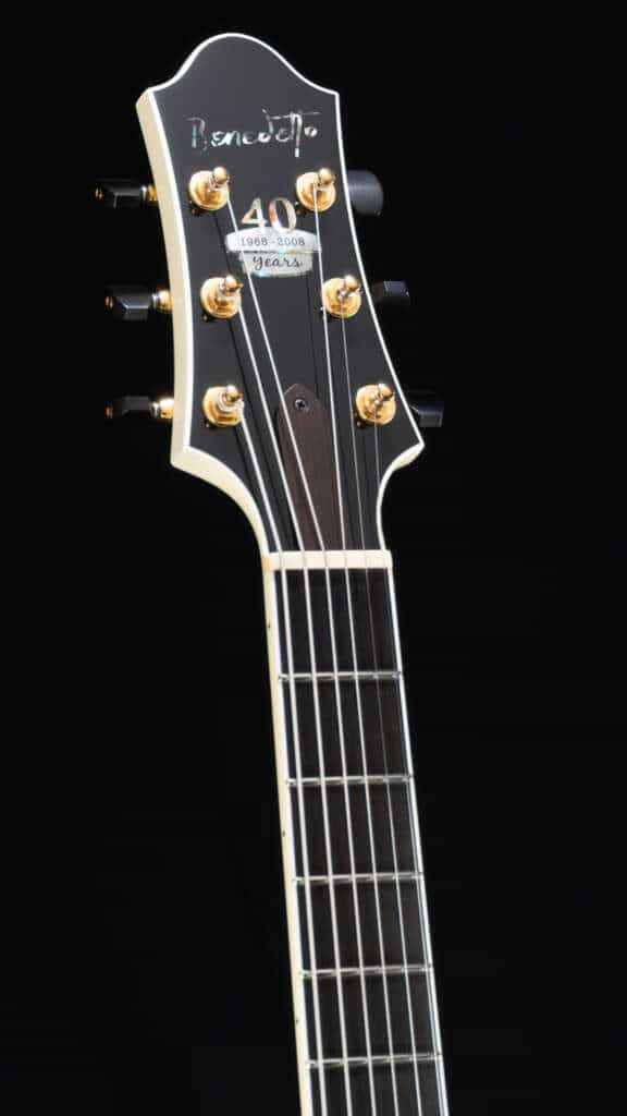 Close up headstock, front