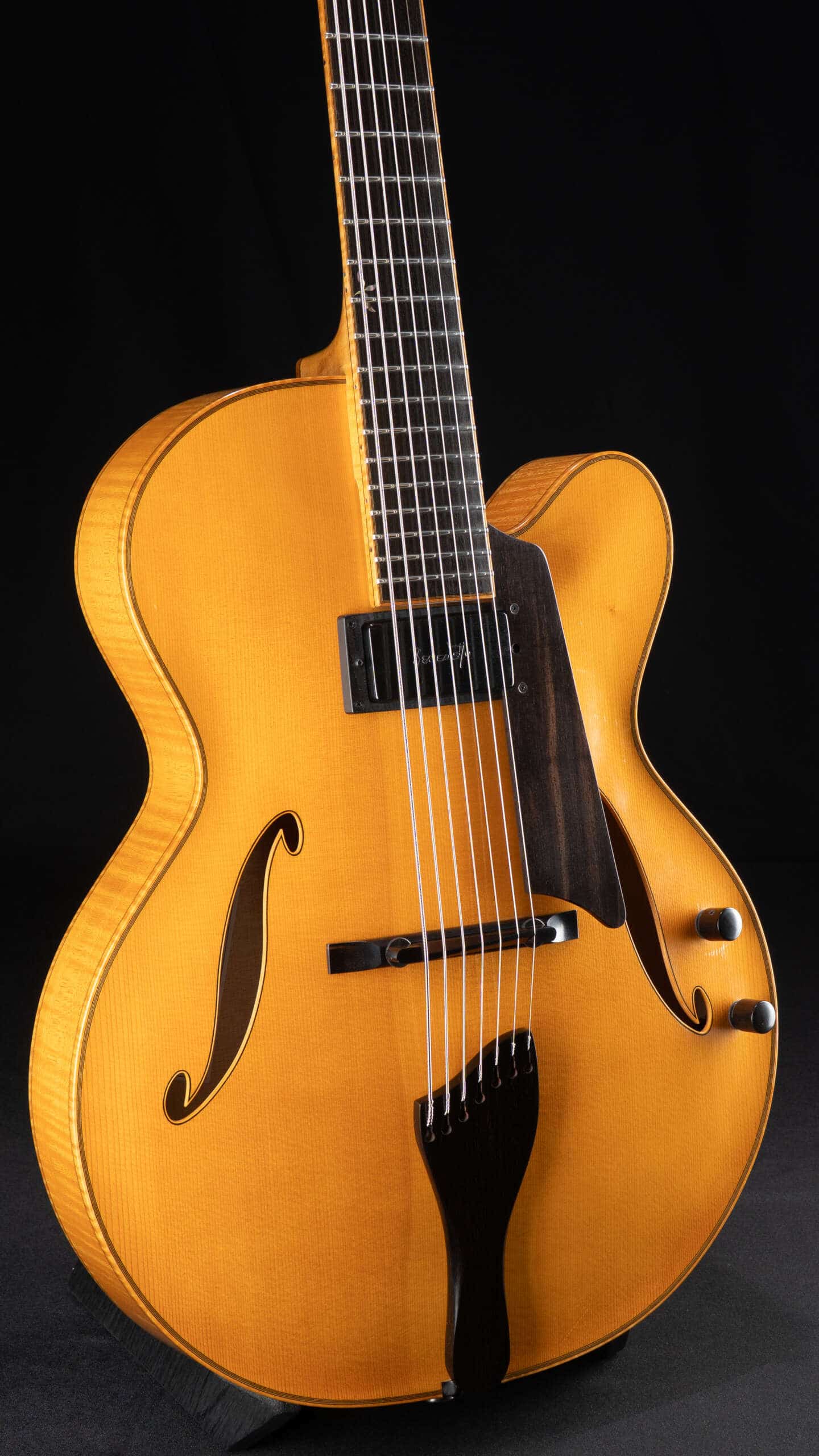 WEB S1853 7-String Bravo Elite 03 Close up guitar, front