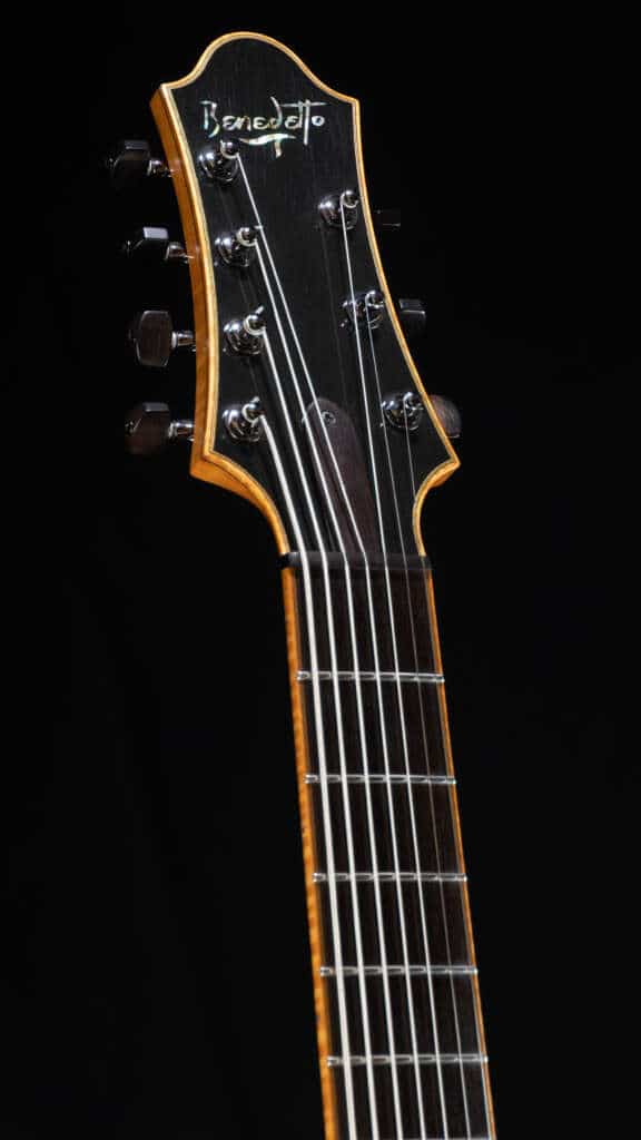 Close up headstock, front