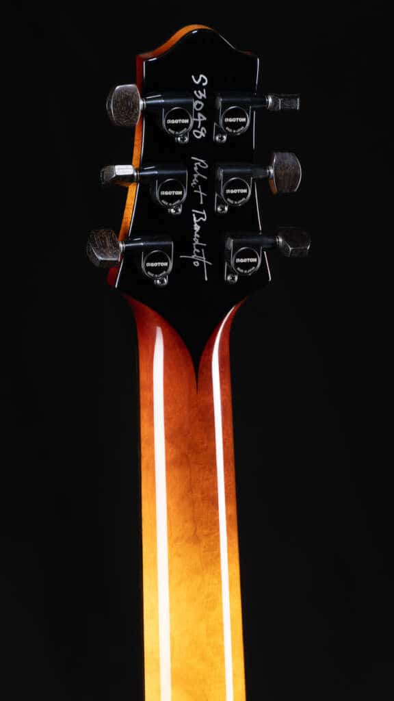 Close up headstock, back