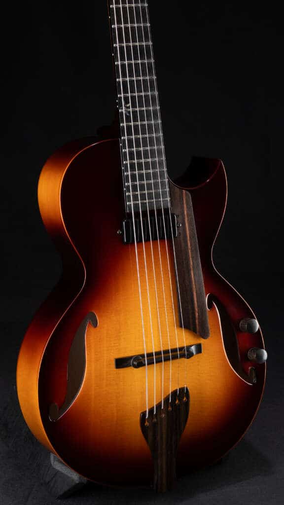 Close up guitar, front