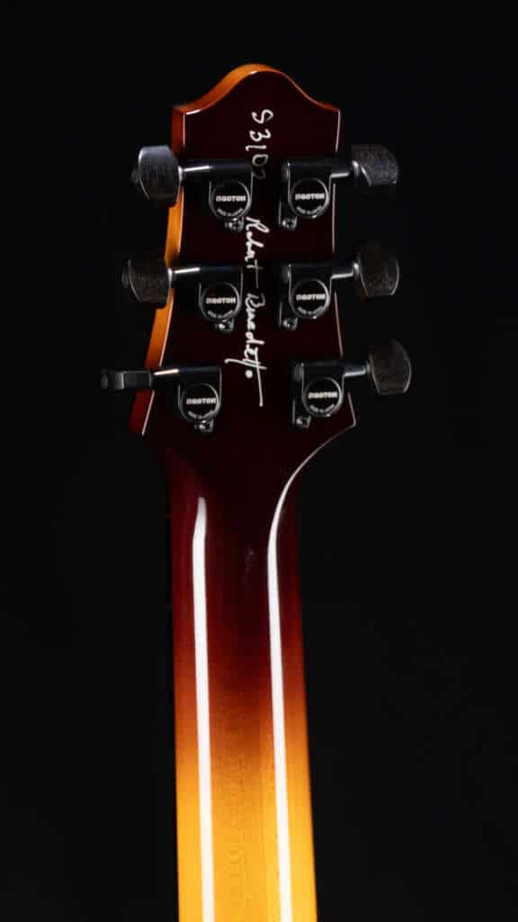 Close up headstock, back